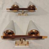 Paire d'applique à double lumière maison Arlus