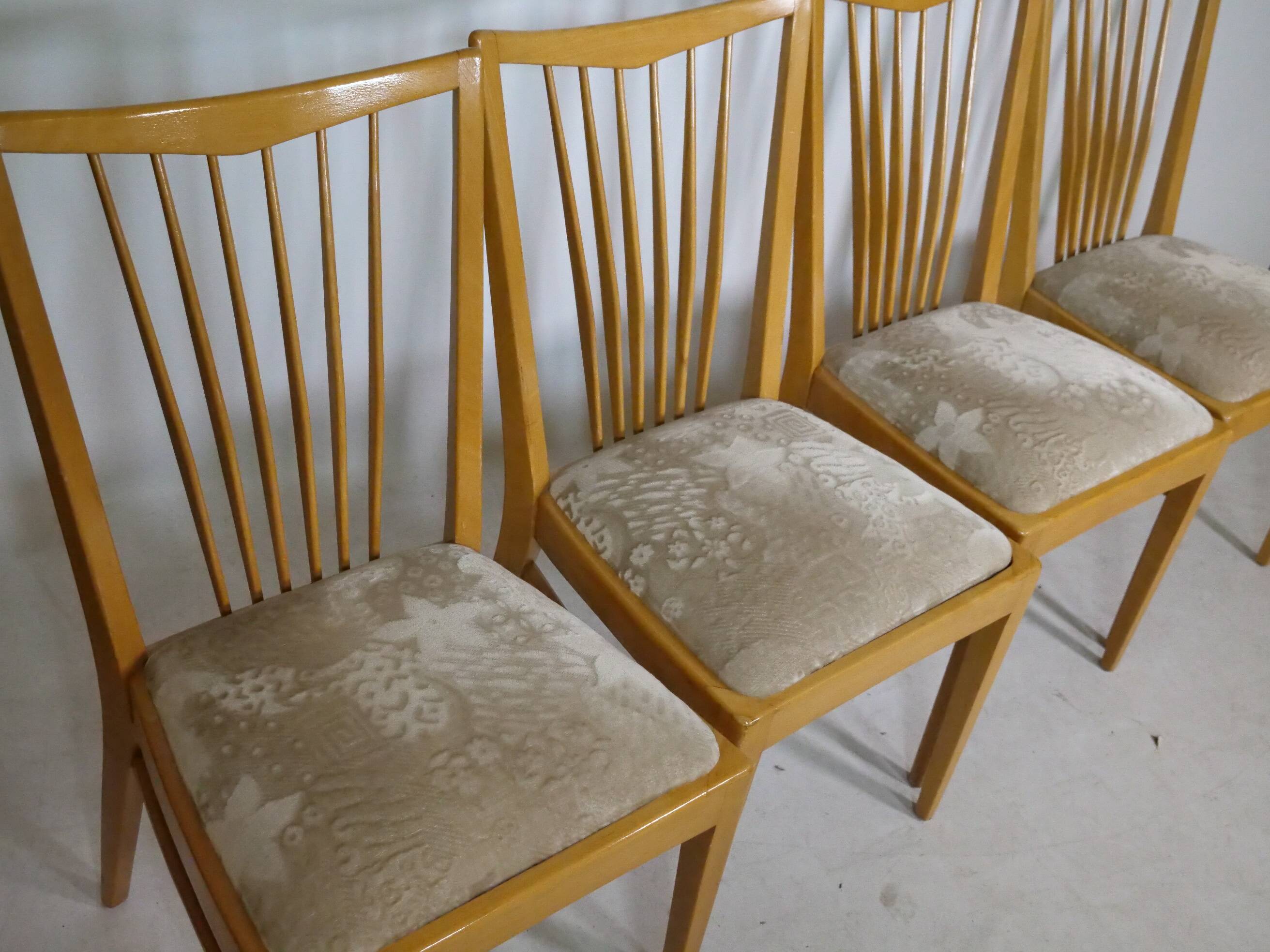 Mid-Century Design Wooden Dining Chairs, Set of 4, 1960s