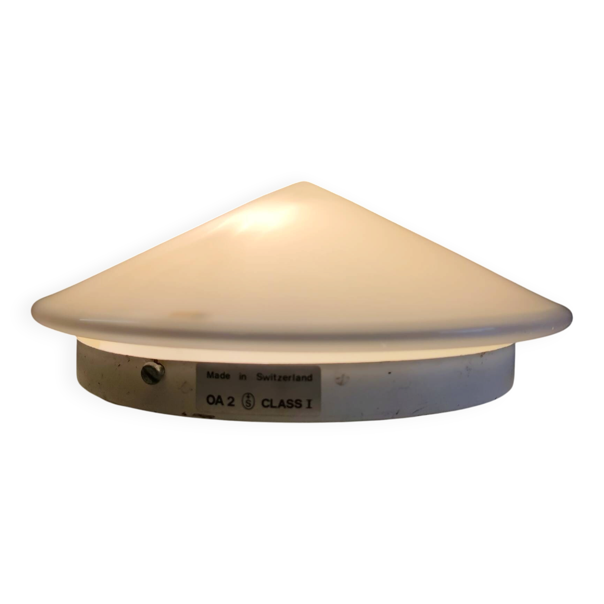 Ceiling light or conical opaline globe wall light - 80s/90s
