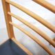 Series of 4 vintage chairs in wood and skaï