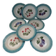 8 antique earthenware dessert plates