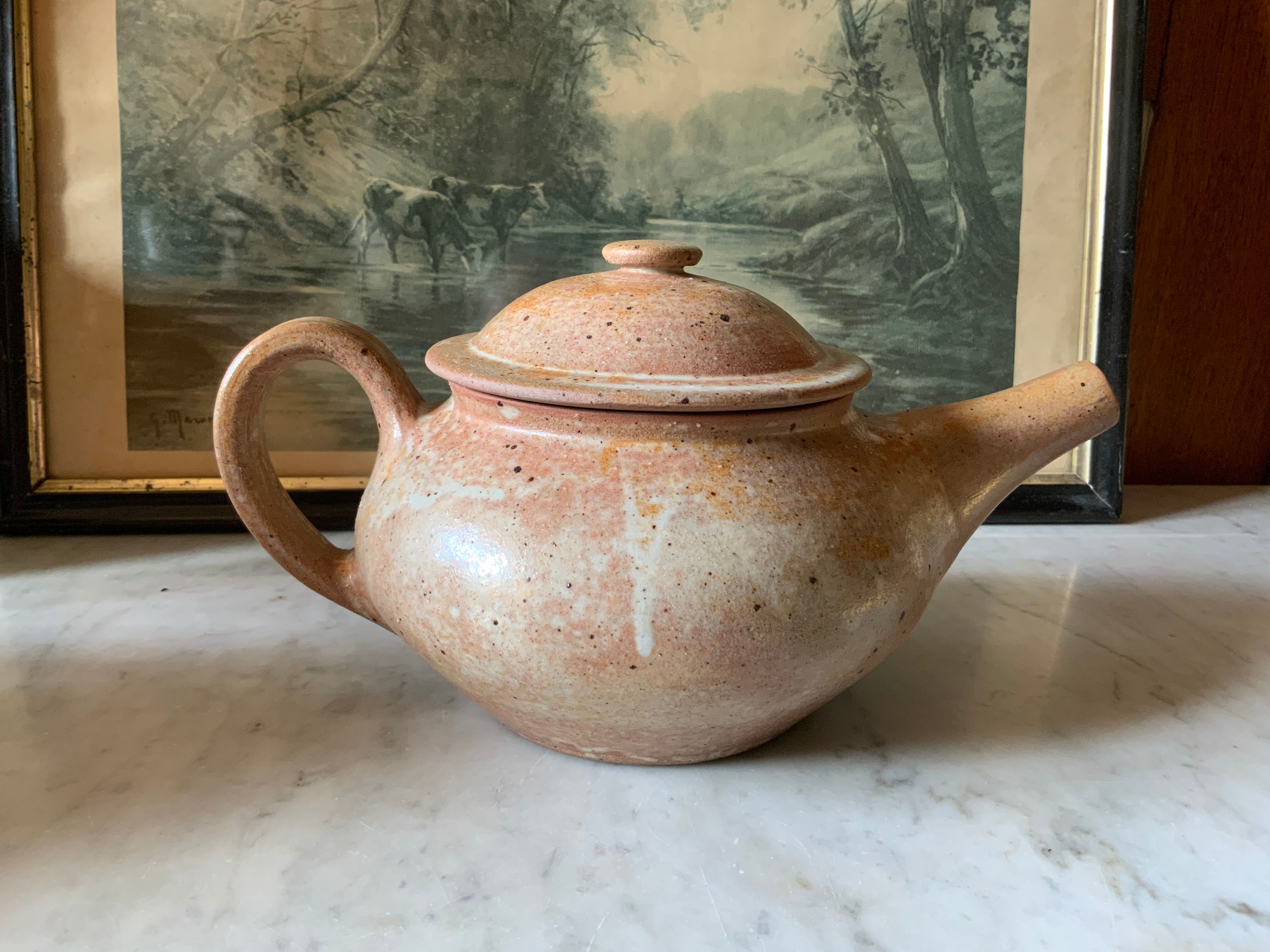 Théière vintage en grès de Loire