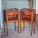 Pair of wooden bedside tables, vintage bedside table, side table.