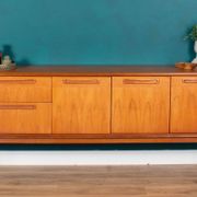 Retro Teak 1960s Long Meredew Sideboard On Hairpin Legs