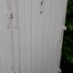 Arched shutters oak louvers H226xW277 4 leaves