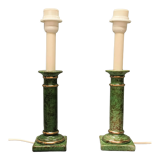 Pair of table lamps in the taste of antique marble columns, 1980s, France