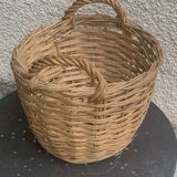 Basket, old Dame Jeanne basket, vintage and artisanal