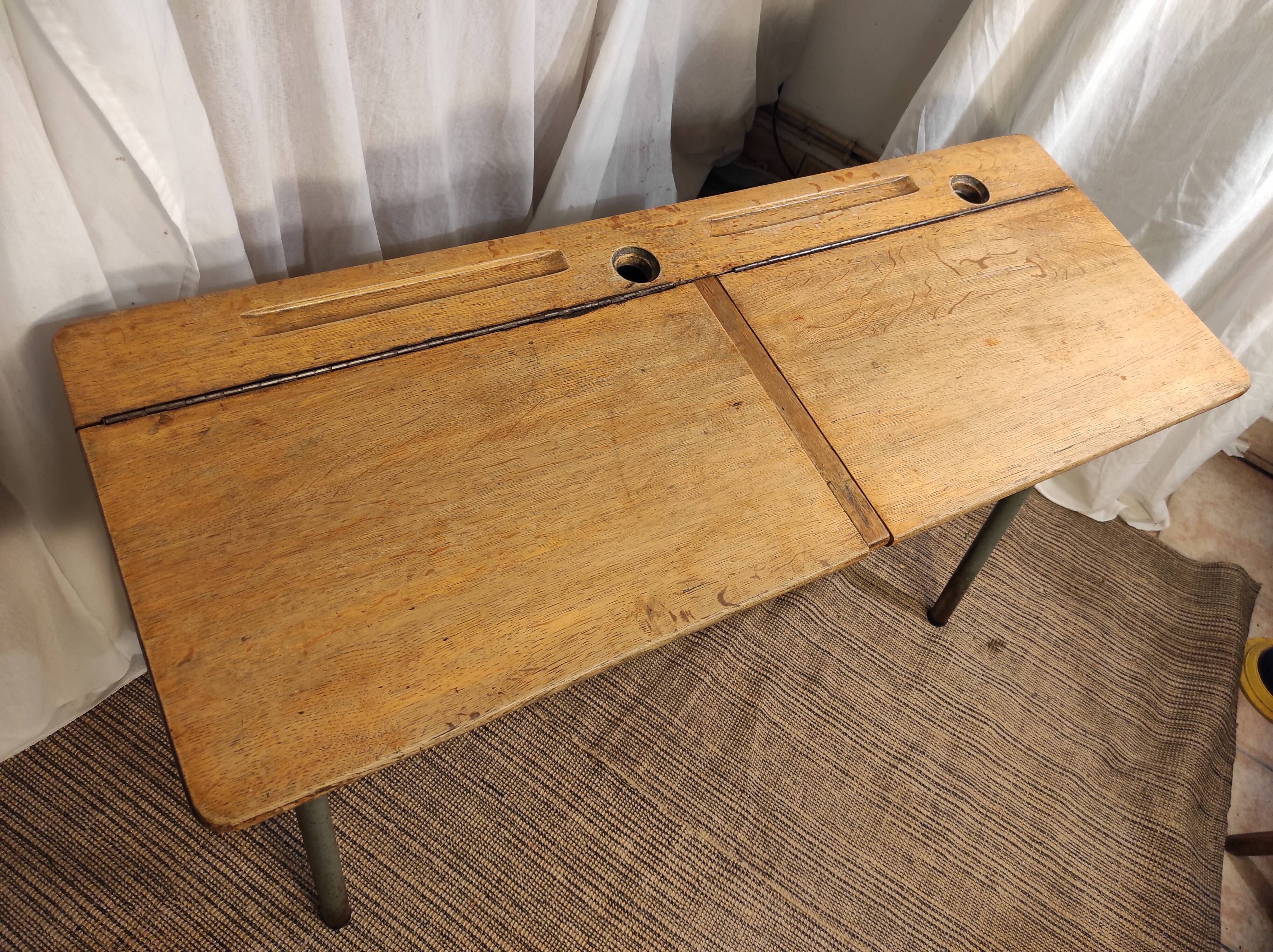 School desk table with locker 1960