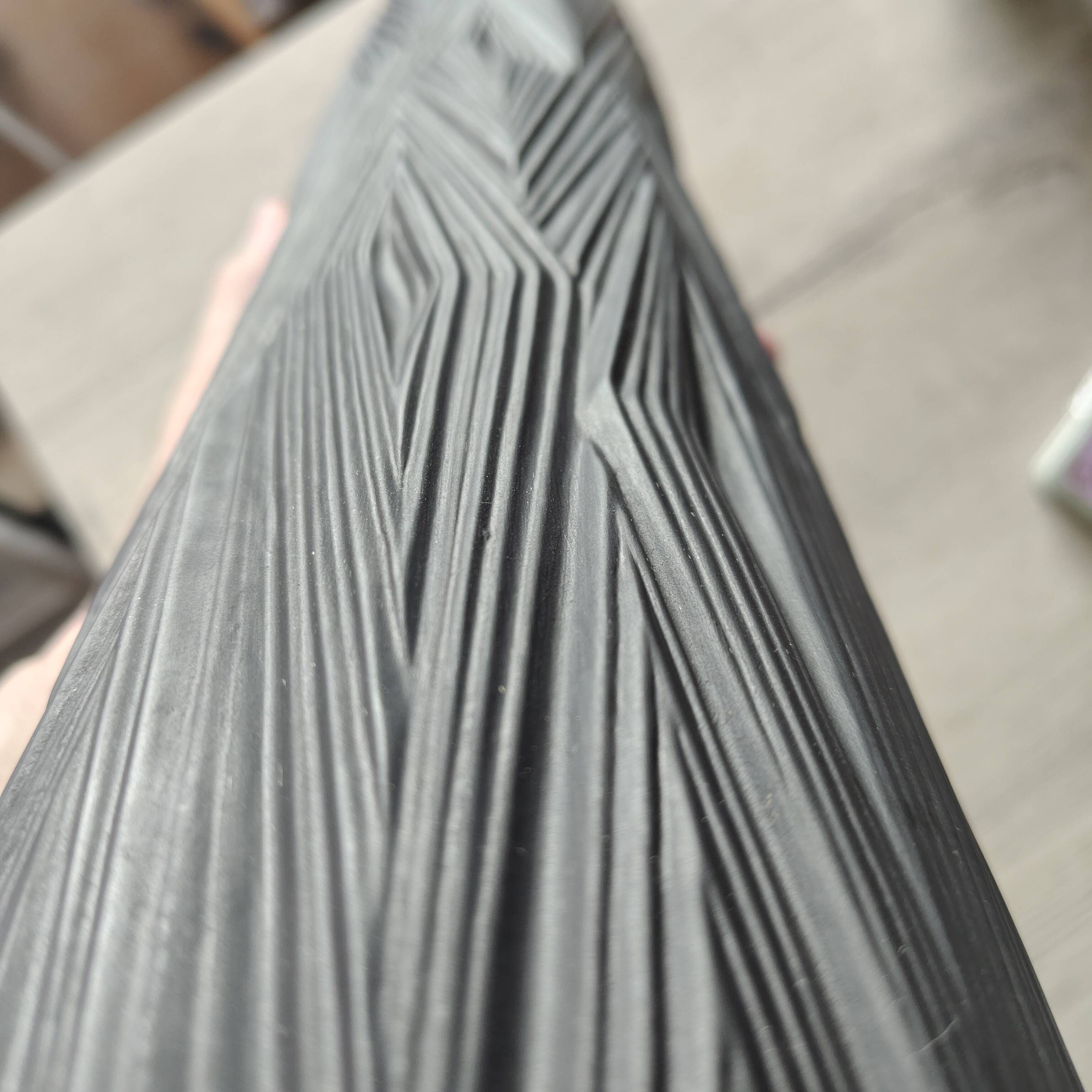 Column Vase 45cm Rosenthal Studio Line Black Porcelain - Martin Freyer O