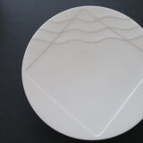 6 Assiettes  plates Salins Studio  lignes courbes  Vintage 1980 style Memphis design Pierre Cazenove