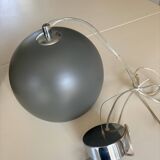 2 round metal pendant lights, Sweden 1980s