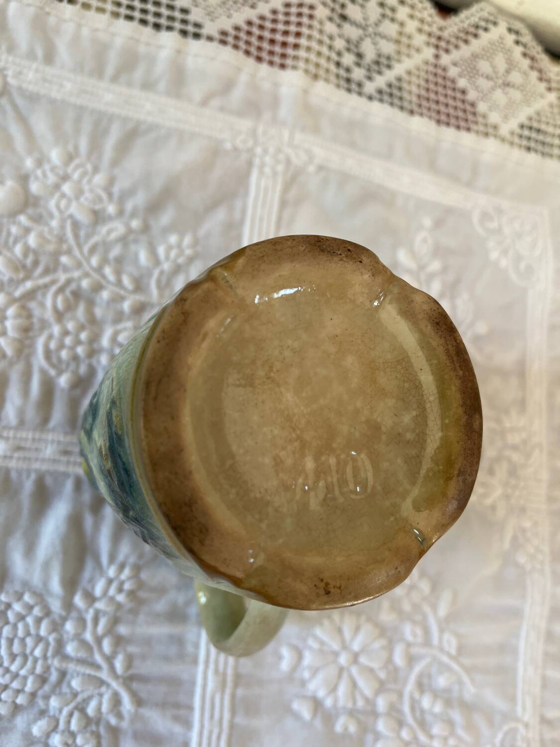 Slipware milk pot or jug