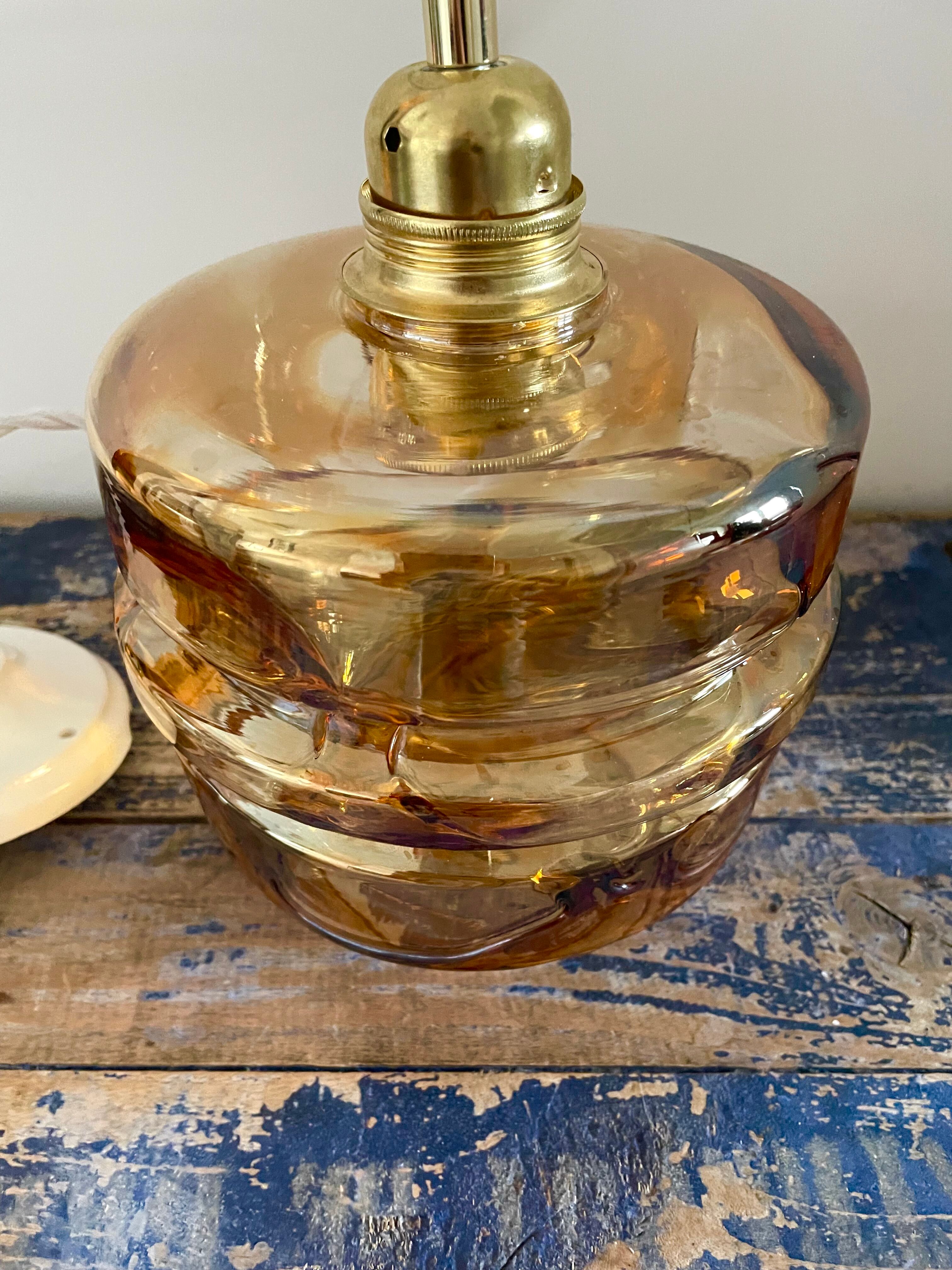 Vintage murano glass pendant lamp