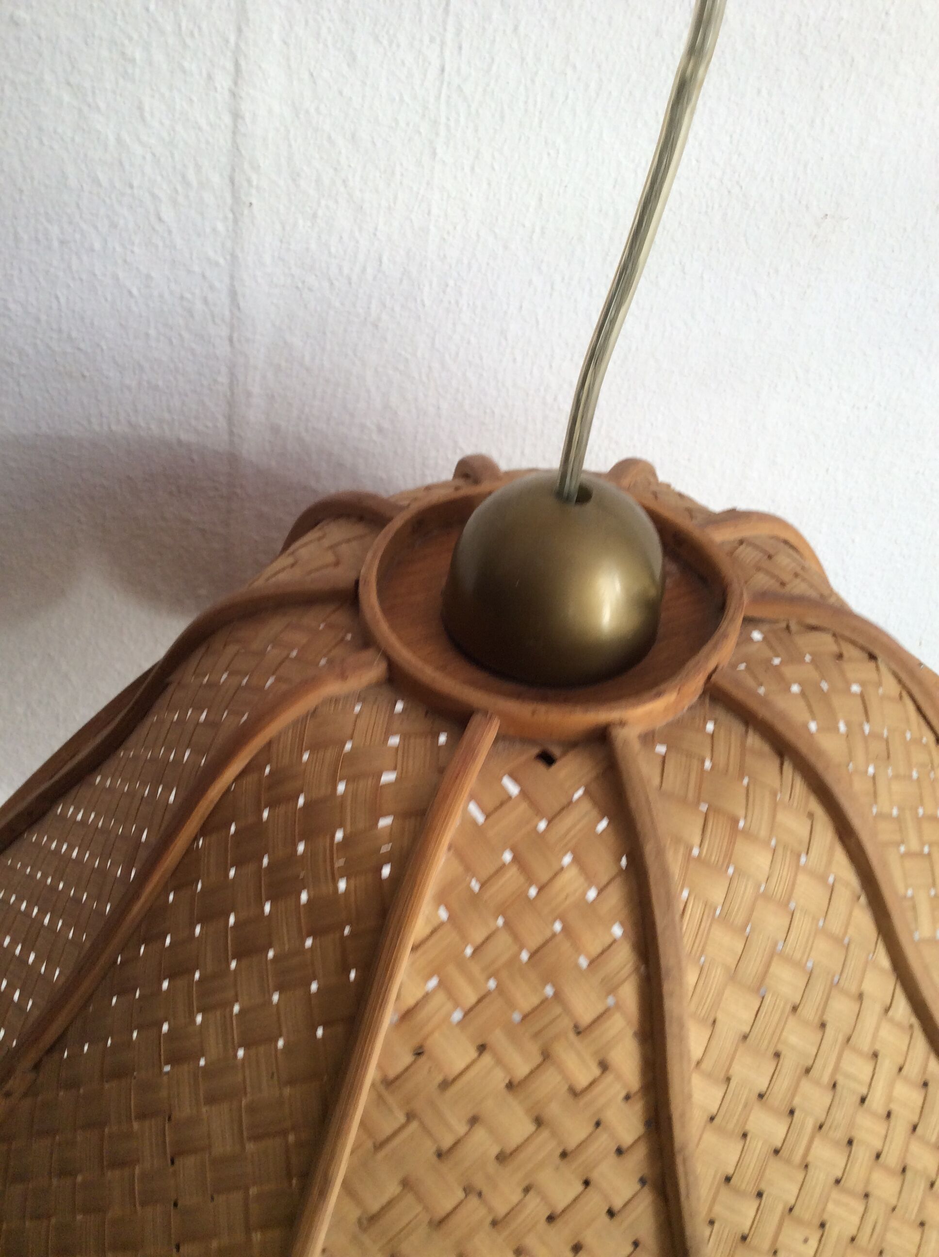 Rattan flower hanging 60s