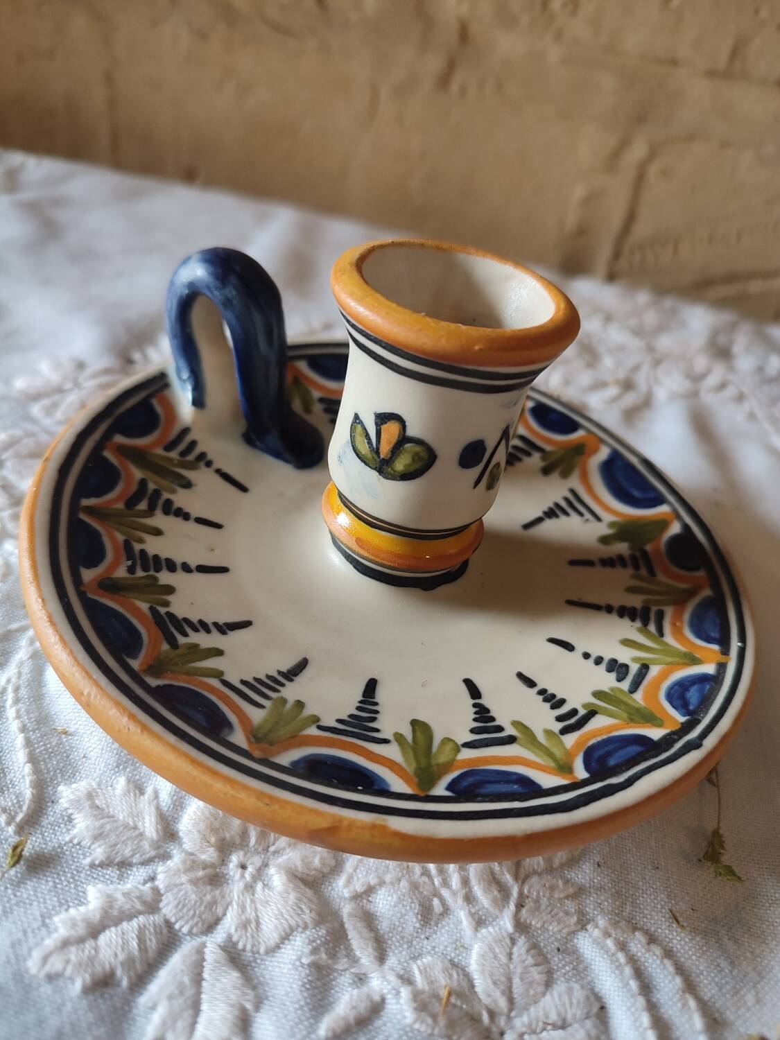 Vintage ceramic cellar rat candle holder from Talavera 🇪🇦