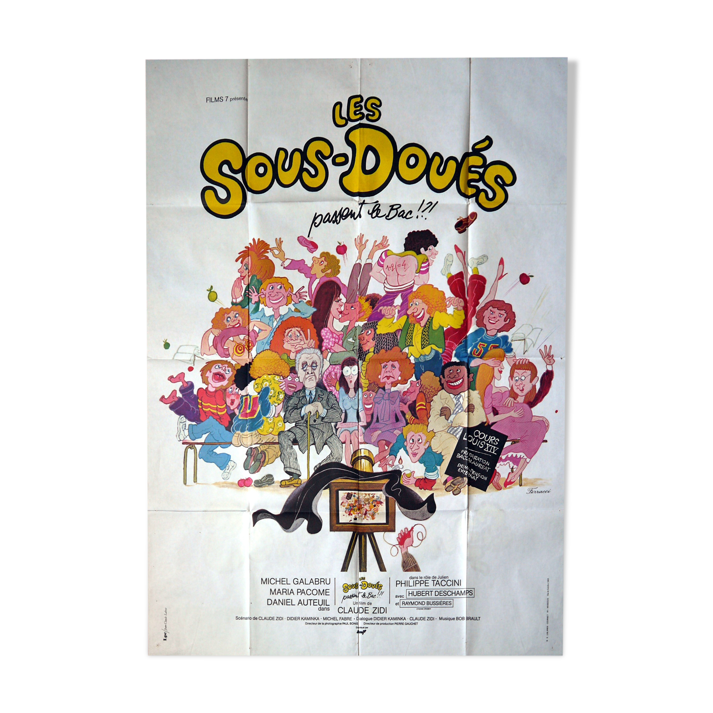 Original cinema poster "the doués pass the bac" claude zidi