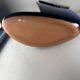 Sculptural lamp in ceramic and slice of agate, France 1970 signed.