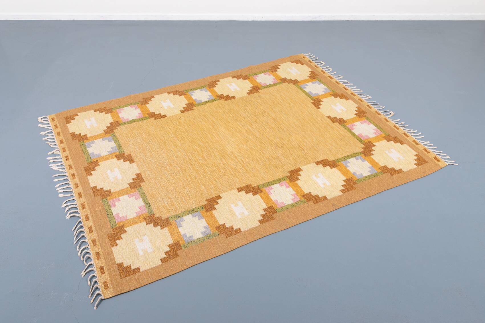 Vintage Doris Leslie Blau Collection Flat-Weave Rug by Ingegerd Silow, Sweden