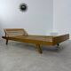 Ancienne banquette Daybed / lit réglable en bois design Holma vintage années 60