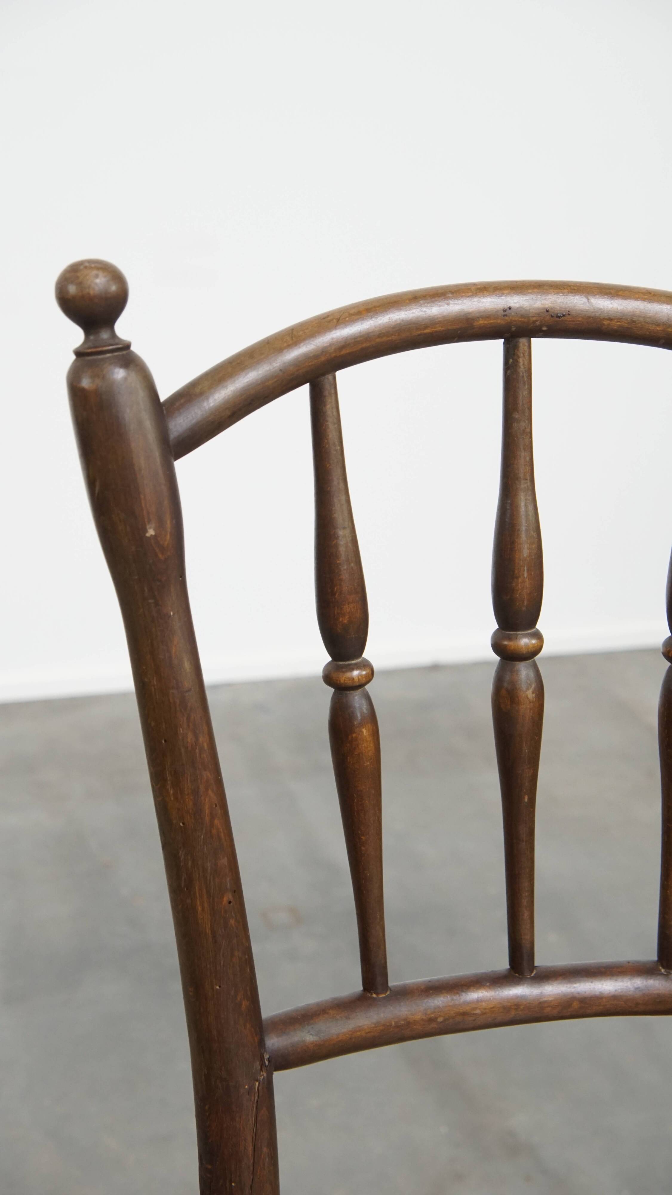 Bistro chair with carved seat