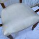Art deco bridge armchair skai ivory white and solid wood 1930s