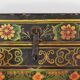 Antique wooden trunk with peony illustrations (China, circa 1900) #5