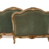 Bench daybed in lacquered and gilded wood 20th century