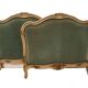 Bench daybed in lacquered and gilded wood 20th century
