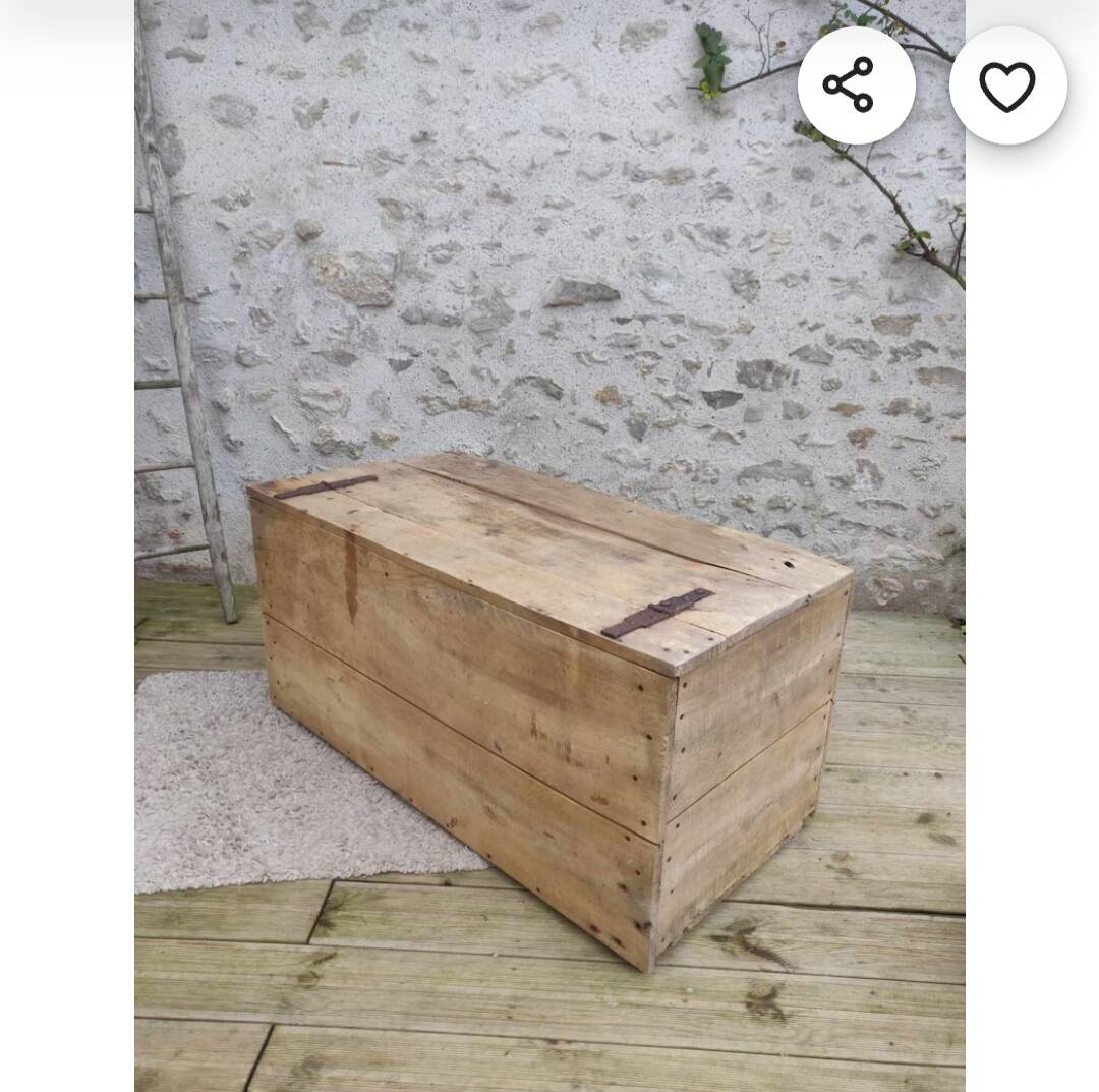Restored solid poplar chest
