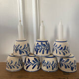 Set of 7 ceramic candle holders