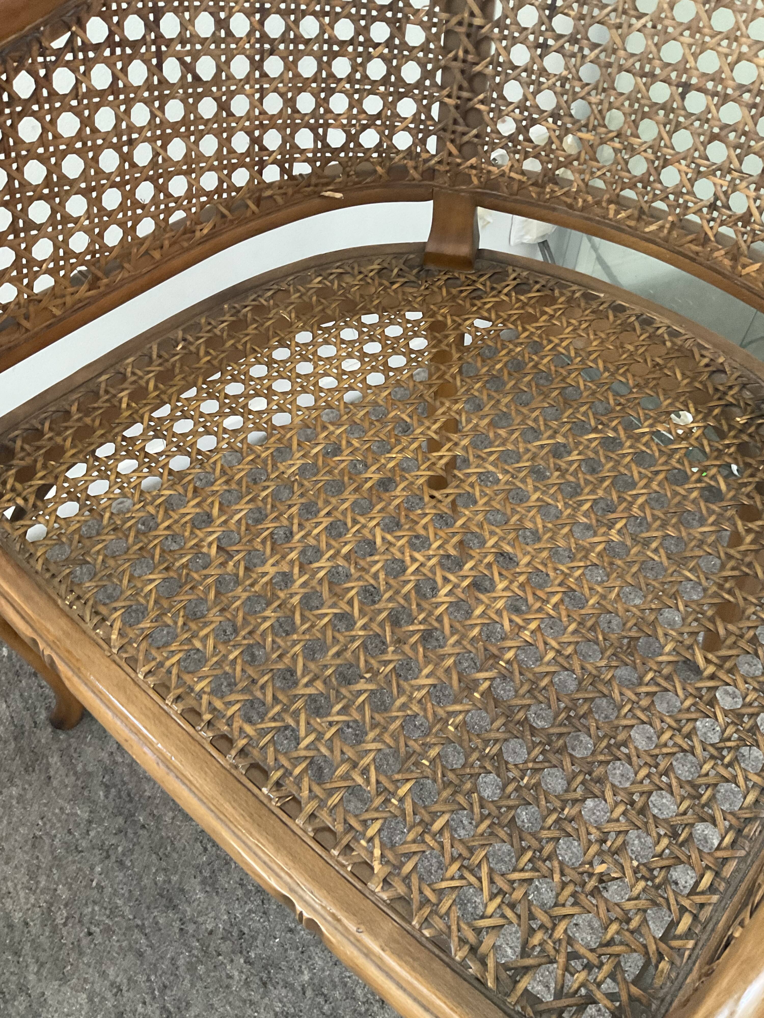 Pair of canned armchairs from the 50s and 60s