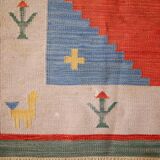 Kilim vintage fait main Gabbeh persan 171cm x 229cm (1960s)