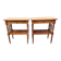 Pair of bedside tables or double-top wooden turned side tables Sty