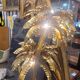 "Palm Trees" floor lamp, Christian Techoueyres for Maison Jansen, gilded brass, 1970s – France