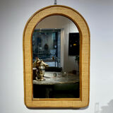 Rattan mirror