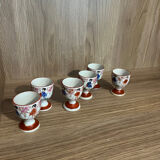 Set of 6 Vintage Japanese Egg Cups