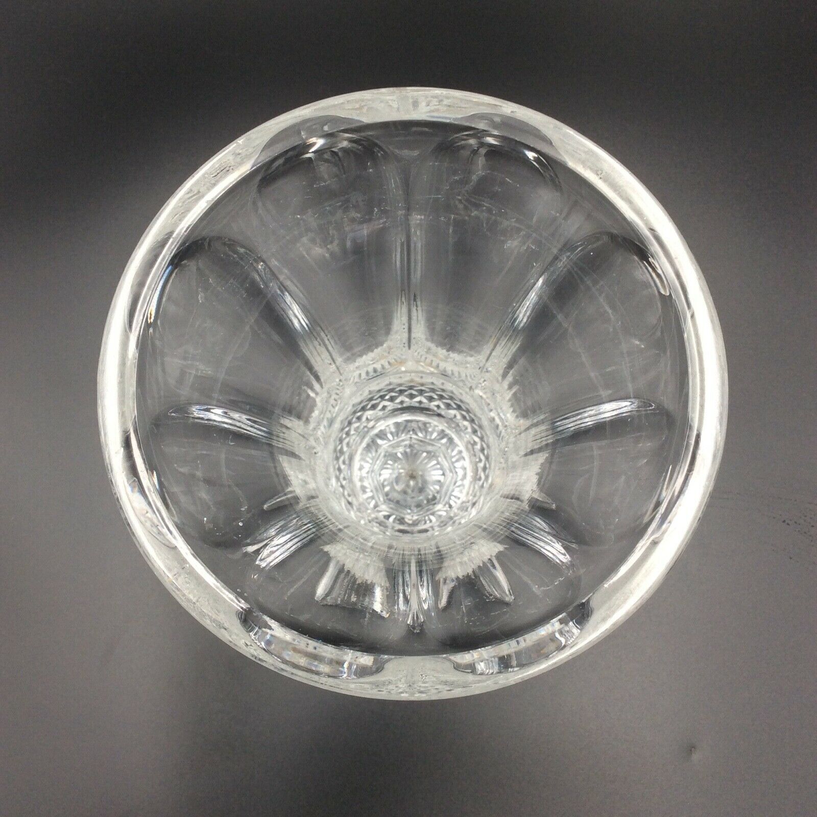 Medici Crystal Baccarat Vase? Diamond Spikes XIXth Unsigned