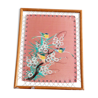 Painting on stretched canvas