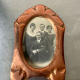 Art nouveau copper and metal photo frame