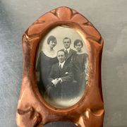 Art nouveau copper and metal photo frame