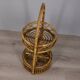 Vintage Italian Bamboo Bar Basket, 1960s