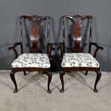 Paire de Fauteuils Chippendale en Acajou, Angleterre – Début XXe