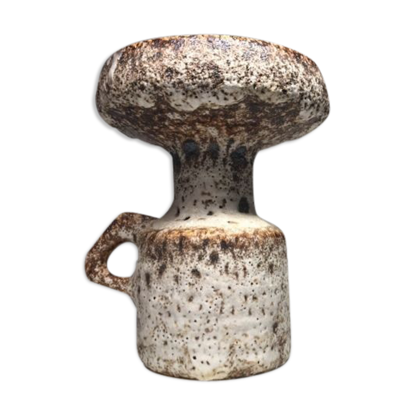 Original vase fat lava form candlestick hand vintage Vallauris