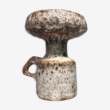 Vase original fat lava forme bougeoir a main vintage Vallauris