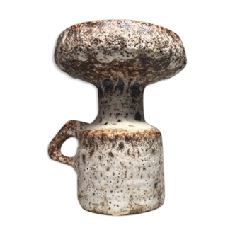 Vase original fat lava forme bougeoir a main vintage Vallauris