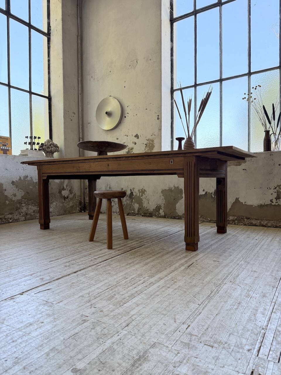 Country farmhouse table in solid beech and oak 2.5m XL