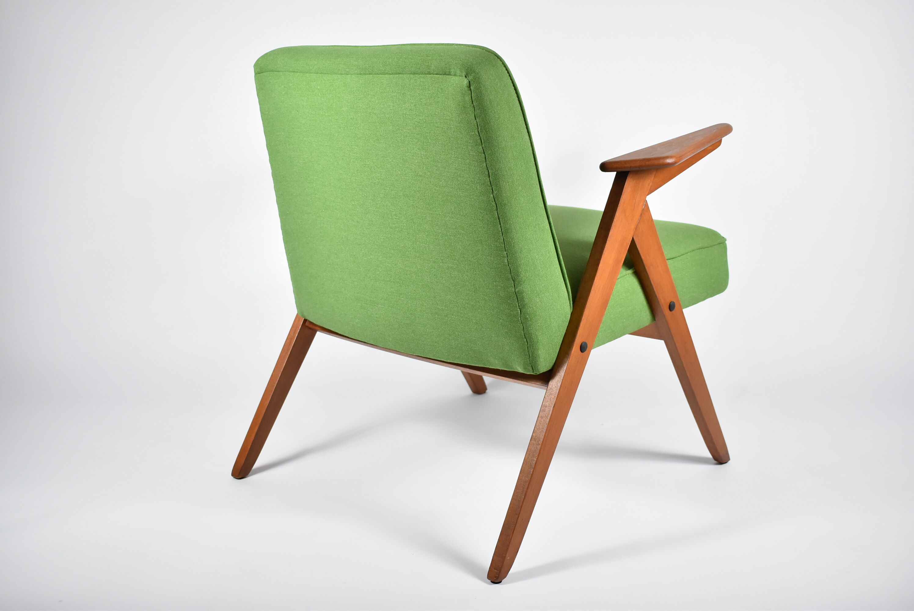Vintage armchair "Bunny" 1960s, spring green