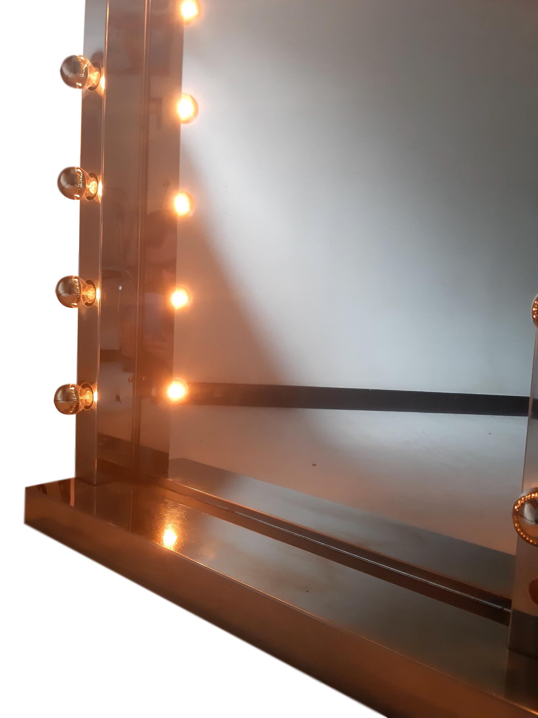 Illuminated theatre mirror, 1970s