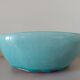 Turquoise cracked ceramic empty pocket signed Keramos, Sèvres circa 1950