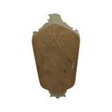 Gold Leaf Gilded Deknudt Crested Mirror Facet Hollywood Regency